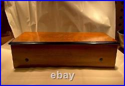 Rare Huge Antique Swiss Cylinder Music Box With Inlay
