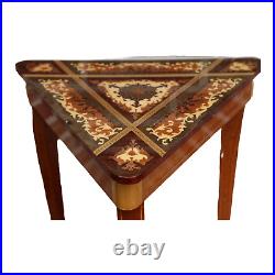 Rare Italian Music Box Table in Triangular Shape