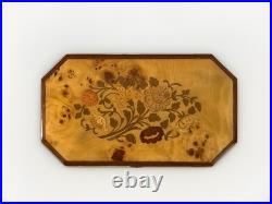 Rare Italian Sorrento Wood Swiss Reuge Music Box w Key- Plays Nadia Theme