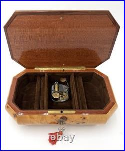 Rare Italian Sorrento Wood Swiss Reuge Music Box w Key- Plays Nadia Theme Rare Italian Sorrento Wood Swiss Reuge Music Box w Key- Plays Nadia Theme