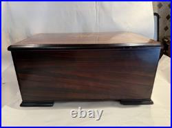 Rare Large Antique Swiss Orchestral Cylinder Music Box With Drum And Bells