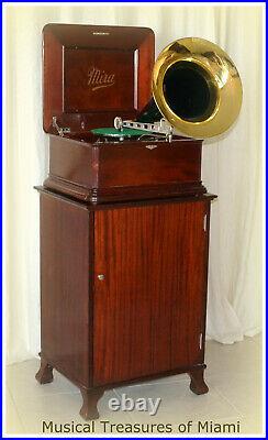 Rare Mira Miraphone Music Box & Phonograph We Ship Worldwide
