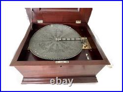 Rare New Century Symphonion Double Comb Disk Music Box