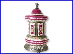 Rare Reuge Porcelain Musical Carousel Cigarette Dispenser Rare Reuge Porcelain Musical Carousel Cigarette Dispenser