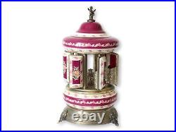 Rare Reuge Porcelain Musical Carousel Cigarette Dispenser Rare Reuge Porcelain Musical Carousel Cigarette Dispenser