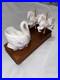 Rare-SF-Music-Box-Company-Swan-Carousel-Animated-Horses-Wood-Base-Works-01-mlvs
