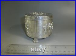 Rare Swiss Antique Thorens (Reuge) Music Box Silver Powder Case Made In Denmark