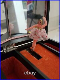 Rare Ucagco Japan Jewlery Box With Musical Twirling Ballerina