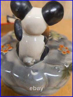 Rare Vintage Panda Bears Musical Seesaw Moves & Plays Music Japan #66 Old