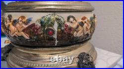 Rare Vintage REUGE SIMU Capodimonte Italy Cherub Music Carousel Lipstick Holder