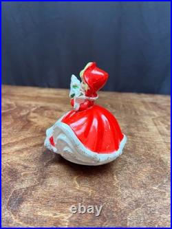 Rare Vintage SCHMID Shopper Girl Christmas Music Box White Christmas in Box