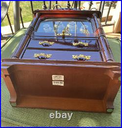 Rare Vintage Sankyo Music Box Blue Danube Bees And Bells Jewelry