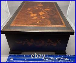 Rare Vintage Sorrento Specialties Wood Inlaid Music Bell Box. Musical Bees Weber