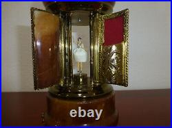 Rare Vintage Swiss Reuge Dancing Ballerina Music Box Carousel Items Holder