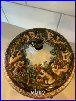 Rare Vintage Swiss Reuge Dancing Ballerina Music Box Carousel Items Holder