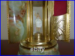 Rare Vintage Swiss Reuge Dancing Ballerina Music Box Carousel Items Holder