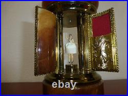 Rare Vintage Swiss Reuge Dancing Ballerina Music Box Carousel Items Holder