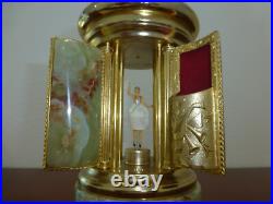 Rare Vintage Swiss Reuge Dancing Ballerina Music Box Carousel Items Holder