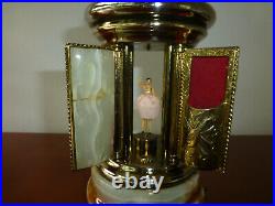 Rare Vintage Swiss Reuge Dancing Ballerina Music Box Carousel Items Holder