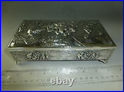 Rare Vintage Thorens (Pre Reuge) Music Box Silver Plated Case Made In Denmark