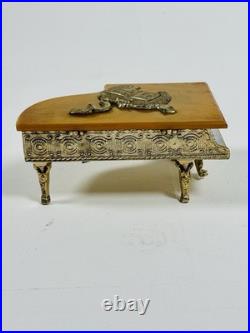 Rare Vintage Thorens Swiss-Made Grand Piano Music Box with Jewelry Compartment