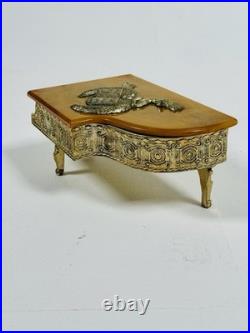 Rare Vintage Thorens Swiss-Made Grand Piano Music Box with Jewelry Compartment