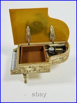 Rare Vintage Thorens Swiss-Made Grand Piano Music Box with Jewelry Compartment Rare Vintage Thorens Swiss-Made Grand Piano Music Box with Jewelry Compartment