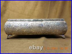 Rare Zimbalist 3/50 In Hans Jensen Silverplate Repusse Floral Design (see Video)