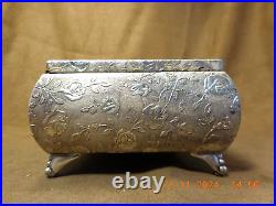 Rare Zimbalist 3/50 In Hans Jensen Silverplate Repusse Floral Design (see Video)