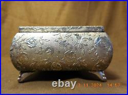 Rare Zimbalist 3/50 In Hans Jensen Silverplate Repusse Floral Design (see Video)