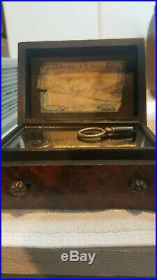 Rare antique Reuge music box with key