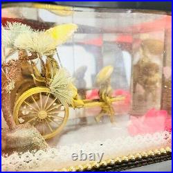 Rare vintage wind up beautiful Carriage jewelry box