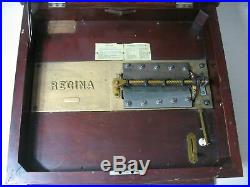 Regina Model 11 Double Comb Music Box For 15 ½ 15.5 Discs Working Cosmetic Iss
