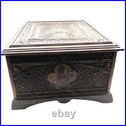 Regina Music Box 54015 DOUBLE COMB CHERUB ORNATE Cabinet With Disc WORKS VIDEO