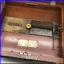 Regina Music Box 54015 DOUBLE COMB CHERUB ORNATE Cabinet With Disc WORKS VIDEO