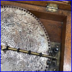 Regina Music Box 54015 DOUBLE COMB CHERUB ORNATE Cabinet With Disc WORKS VIDEO