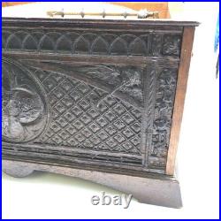 Regina Music Box 54015 DOUBLE COMB CHERUB ORNATE Cabinet With Disc WORKS VIDEO