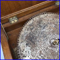 Regina Music Box 54015 DOUBLE COMB CHERUB ORNATE Cabinet With Disc WORKS VIDEO