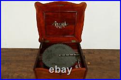 Regina Rookwood Antique Music Box Hand Painted Vernis Martin Case, Discs #39097