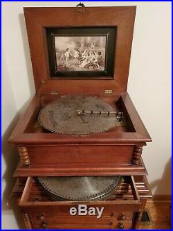 Regina Style Antique Wooden Music Box