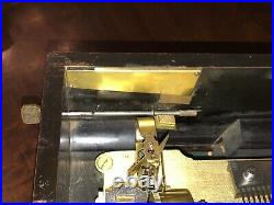 Restored Mermod cylinder music box Jacots safety check rare coin operated 1 cent