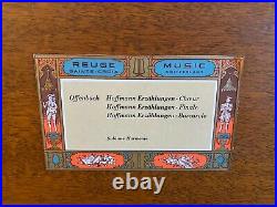 Reuge 144 Note Inlaid Burl Music Box with Horse & Carriage Motif Offenbach