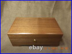 Reuge 2 Tune 50 Note Walnut L' Auberson Music Box Anchors Aweigh (see Video)