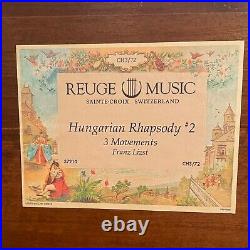 Reuge 72 Note Black Forest Lion's Head Music Box. Hungarian Rhapsody. SEE VIDEO