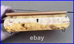 Reuge Anniversary Waltz Wood Music Musical Jewelry Trinket Box Flower Inlay
