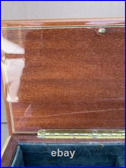 Reuge Anniversary Waltz Wood Music Musical Jewelry Trinket Box Flower Inlay