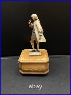 Reuge Anri Victorian Style Man Figure Removable Top Swiss Musical Music Box Reuge Anri Victorian Style Man Figure Removable Top Swiss Musical Music Box