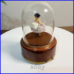 Reuge Ballerina Music Box Dome Swiss Vintage The Emperor Waltz Works
