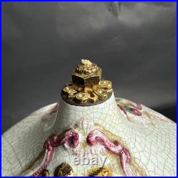Reuge Capodimonte Porcelain Musical Lipstick Cigarette Carousel Music Box Rare