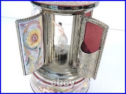 Reuge Dancer Lipstick Cigarette Carousel Love Story Swiss Movement Musical Box